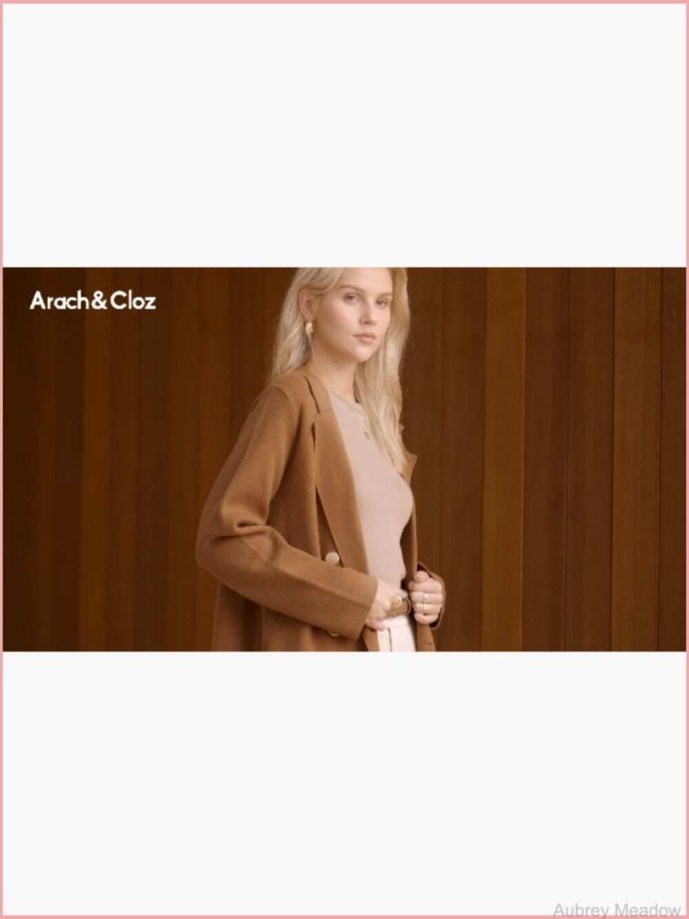 Double Breasted Wool Blend Long Cardigan Coat with Pockets - Picture 7 of 7